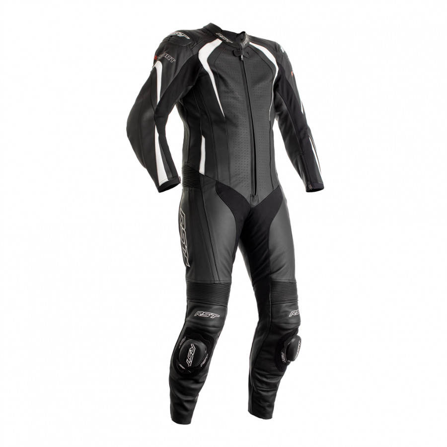 RST R Sport CE Leather Suit Black Module Moto